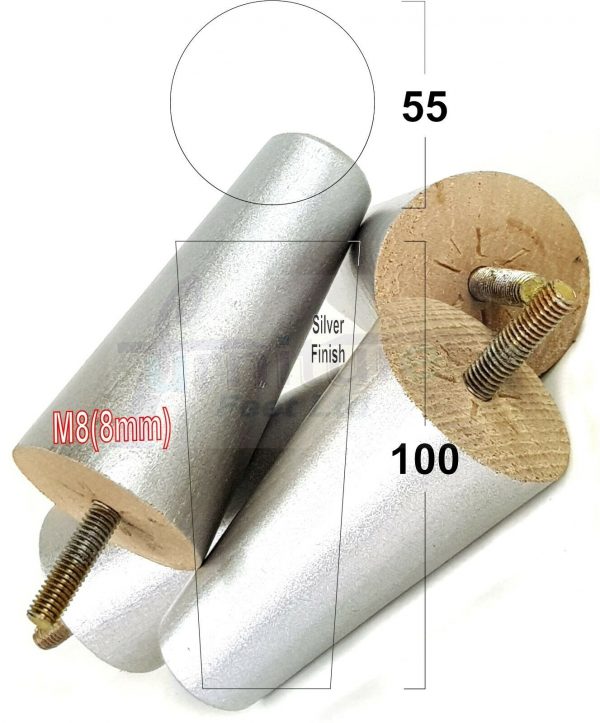 4x WOOD REPLACEMENT FURNITURE CHAIR LEGS M8(8mm) SOFA - SETTEE FEET 100mm HIGH - Image 30