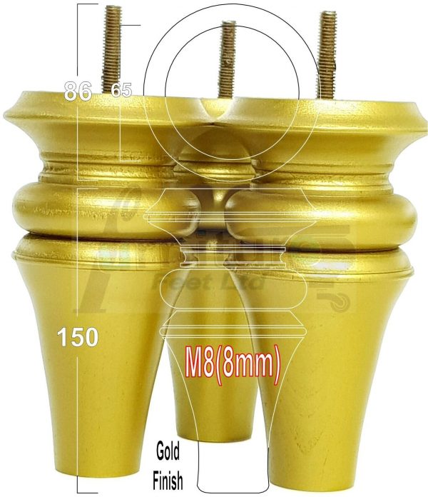 4x WOOD REPLACEMENT FURNITURE CHAIR LEGS M8(8mm) SOFA - SETTEE FEET 150mm HIGH - Image 19