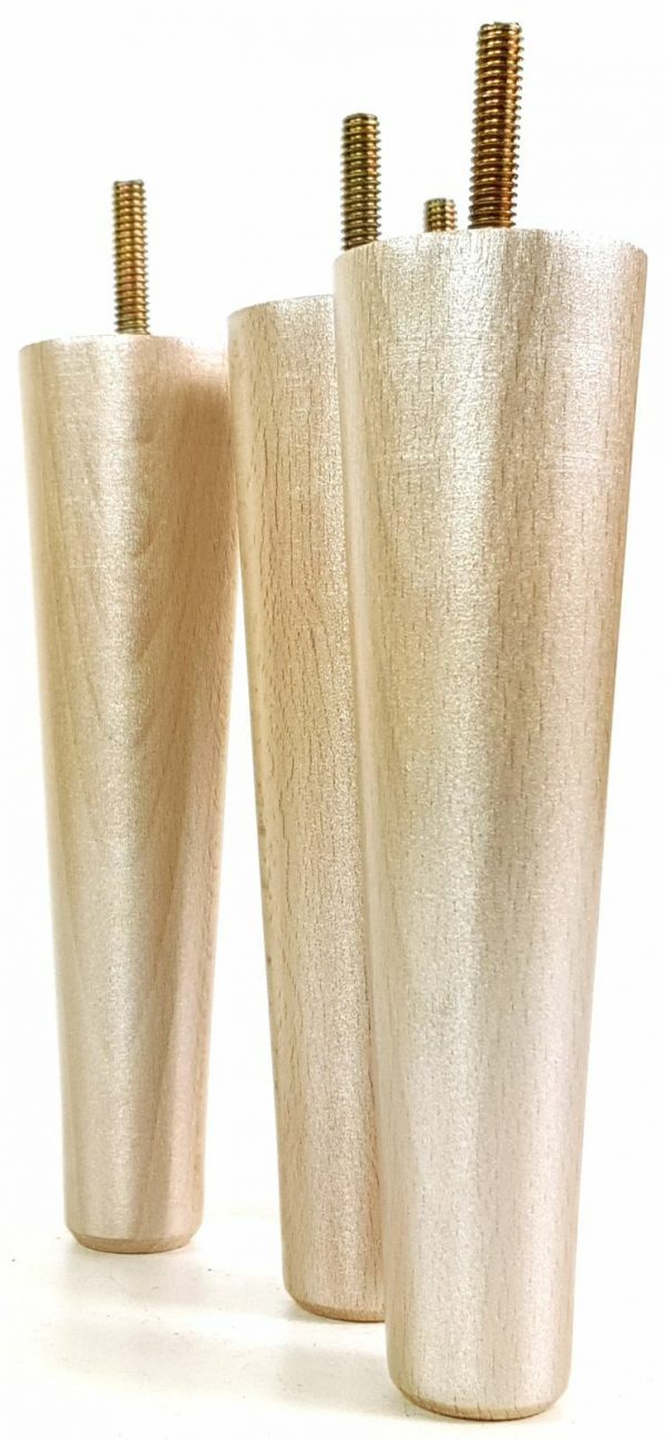 4x WOOD REPLACEMENT FURNITURE CHAIR LEGS M8(8mm) SOFA - SETTEE FEET 220mm HIGH - Image 16