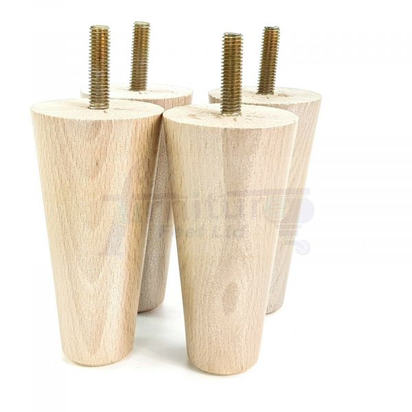 4x WOOD REPLACEMENT FURNITURE CHAIR LEGS M8(8mm) SOFA - SETTEE FEET 80mm HIGH - Image 17