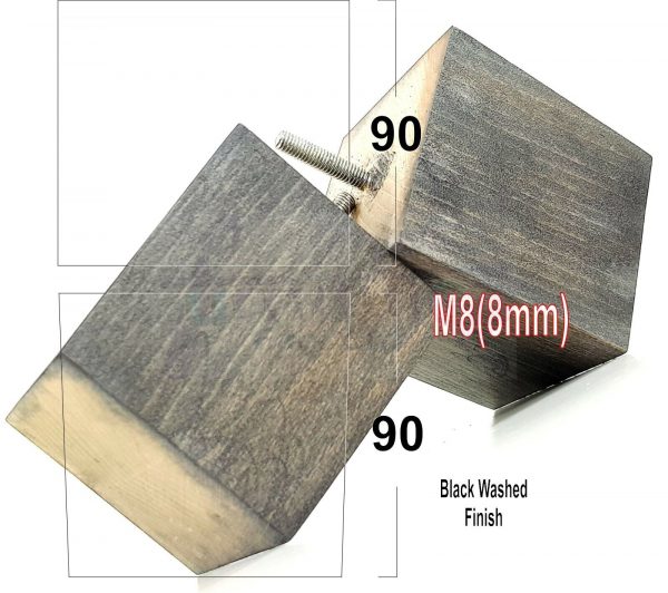 4x WOOD REPLACEMENT FURNITURE CHAIR LEGS M8(8mm) SOFA - SETTEE FEET 90mm HIGH - Image 11