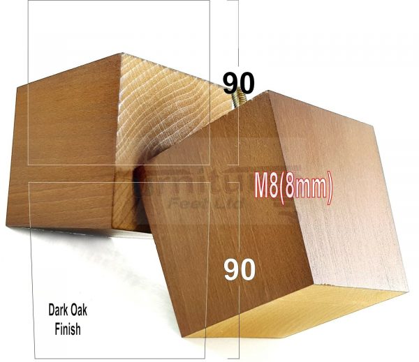 4x WOOD REPLACEMENT FURNITURE CHAIR LEGS M8(8mm) SOFA - SETTEE FEET 90mm HIGH - Image 12