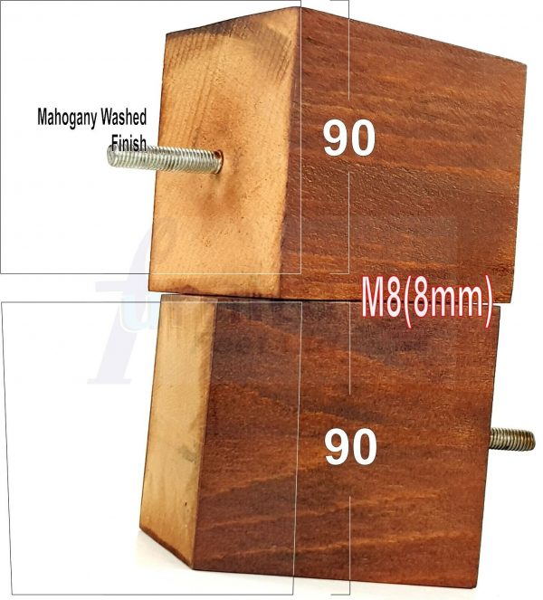 4x WOOD REPLACEMENT FURNITURE CHAIR LEGS M8(8mm) SOFA - SETTEE FEET 90mm HIGH - Image 17