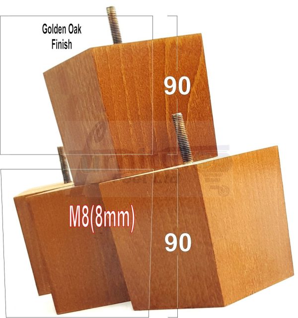 4x WOOD REPLACEMENT FURNITURE CHAIR LEGS M8(8mm) SOFA - SETTEE FEET 90mm HIGH - Image 15