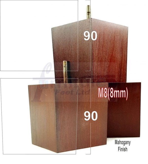 4x WOOD REPLACEMENT FURNITURE CHAIR LEGS M8(8mm) SOFA - SETTEE FEET 90mm HIGH - Image 16