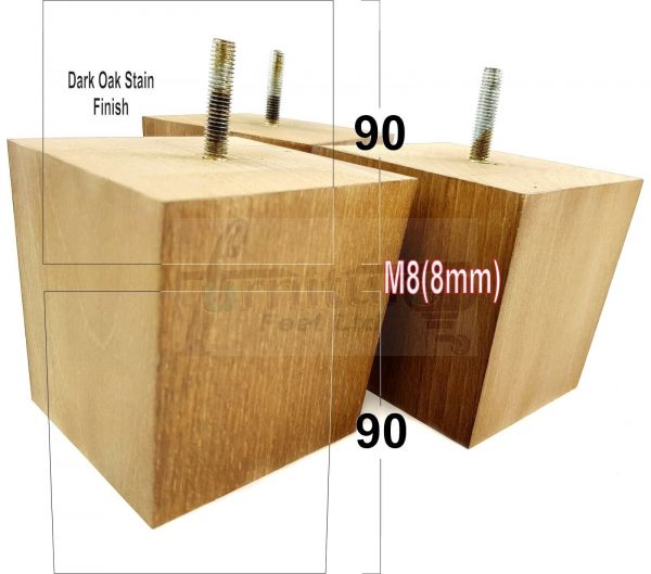 4x WOOD REPLACEMENT FURNITURE CHAIR LEGS M8(8mm) SOFA - SETTEE FEET 90mm HIGH - Image 21