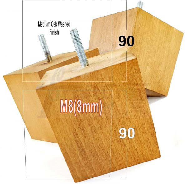 4x WOOD REPLACEMENT FURNITURE CHAIR LEGS M8(8mm) SOFA - SETTEE FEET 90mm HIGH - Image 18