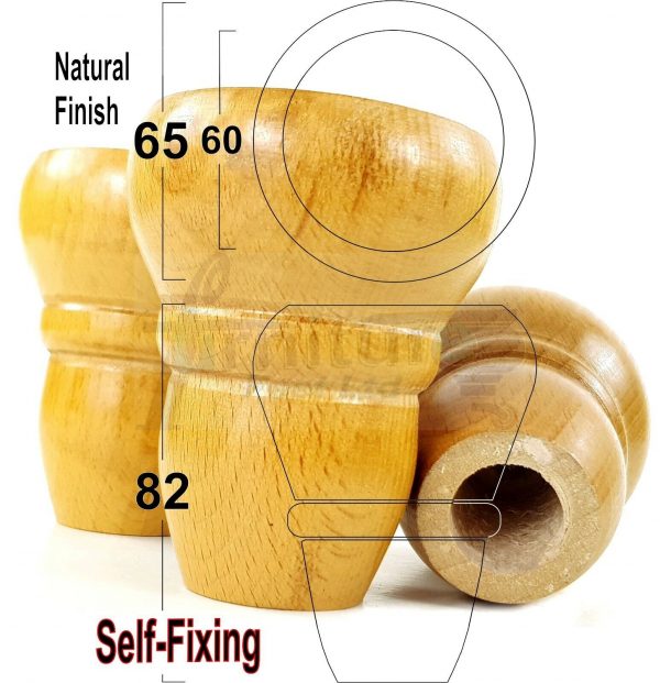 4x WOOD REPLACEMENT FURNITURE CHAIR LEGS SOFA - SETTEE FEET 82mm HIGH (SELF-FIX) - Image 6