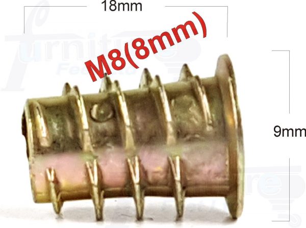 4x Wood Furniture Sofa Leg M8 Replacement Chair, Settee Feet & Slipper Cup 110mm - Image 3