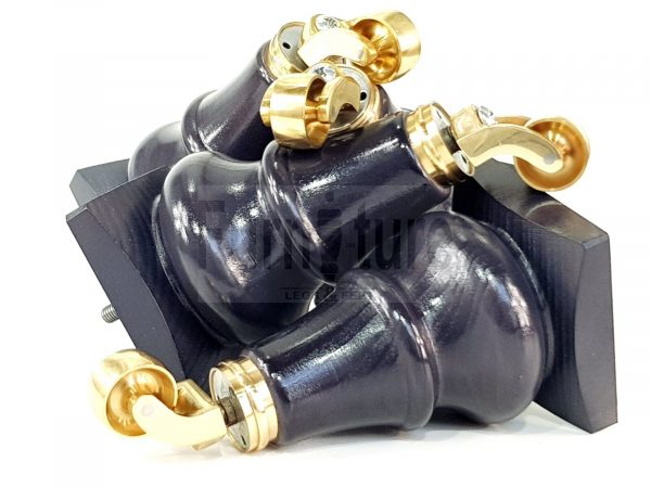 4x Wood Sofa Castor Legs M8 Replacement Chair, Settee Furniture Feet 190mm High - Image 12