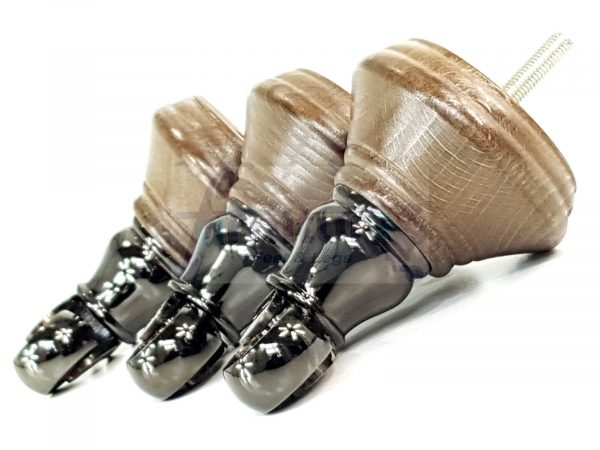 4x Wooden Furniture Sofa Legs M8 Castor Replacment Chair Settee Feet 125mm High - Image 18