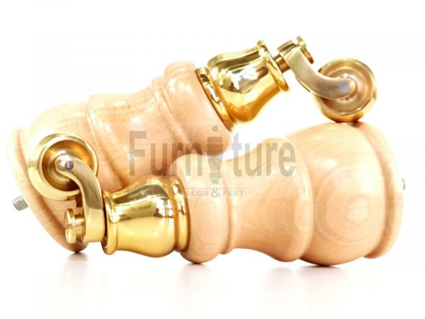 4x Wooden Furniture Sofa Legs M8 Castor Replacment Chair Settee Feet 160mm High - Image 16