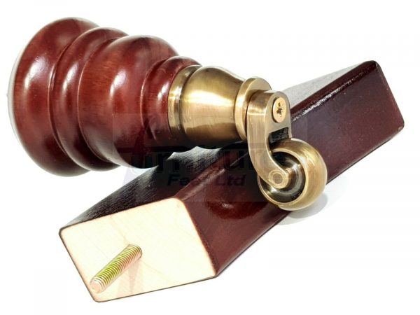 WOODEN FURNITURE SETTEE LEGS M8 REPLACEMENT CHAIR FEET 2 WITH CASTORS 155mm HIGH - Image 10