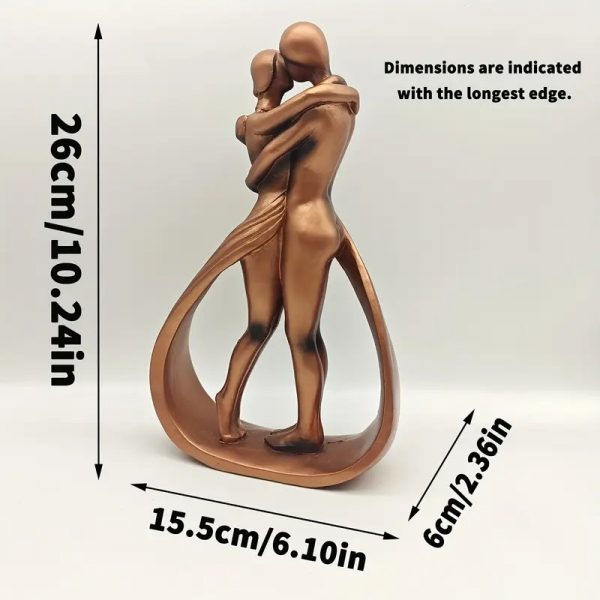 Unique Couple In A Embrace Everlasting Love A Symbol of Connection and Devotion Artistic Figure - Image 4