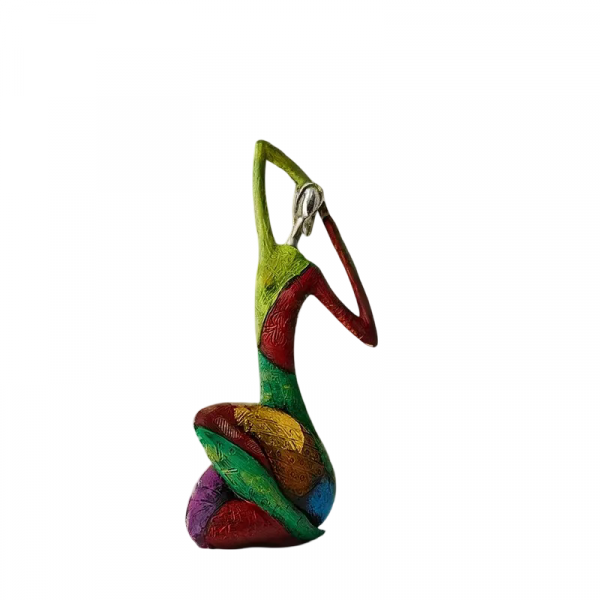 Unique Colourful Woman in A Yoga Stretch Abstract Art Figure - Image 5