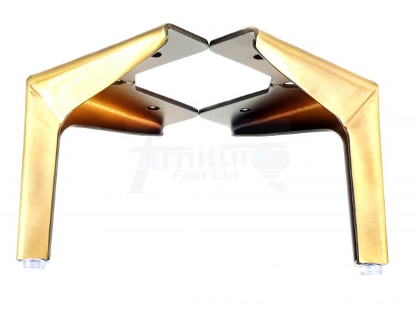 4x FURNITURE FEET METAL ANTIQUE BRUSHED BRASS FURNITURE LEGS SOFAS CHAIRS STOOLS 125mm HIGH PKC402 PreDrilled - Image 7