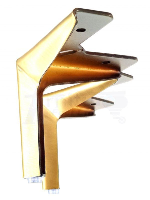 4x FURNITURE FEET METAL ANTIQUE BRUSHED BRASS FURNITURE LEGS SOFAS CHAIRS STOOLS 125mm HIGH PKC402 PreDrilled - Image 5
