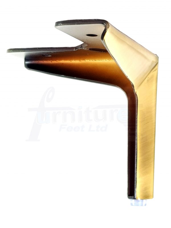 4x FURNITURE FEET METAL ANTIQUE BRUSHED BRASS FURNITURE LEGS SOFAS CHAIRS STOOLS 125mm HIGH PKC402 PreDrilled - Image 4