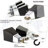 4x Block Wood With Chrome Castor Furniture Chair Settee Legs M8 Sofa Feet 150mm
