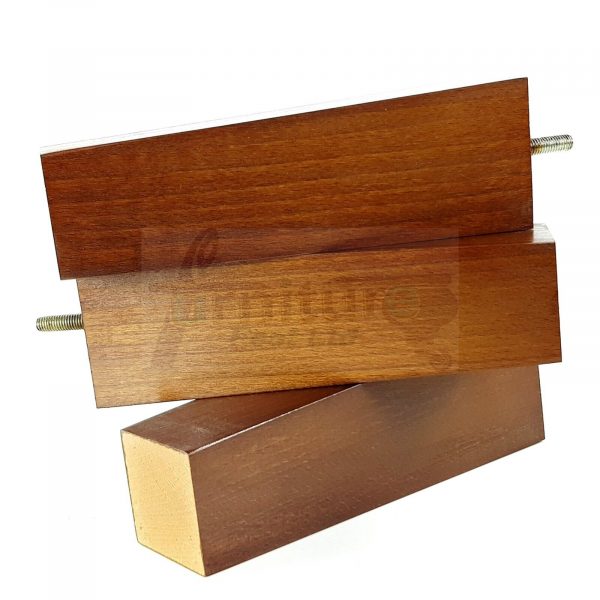 Square Wood Legs Replacement Furniture Feet 100 - 240mm High M8 Dark Oak - Image 6