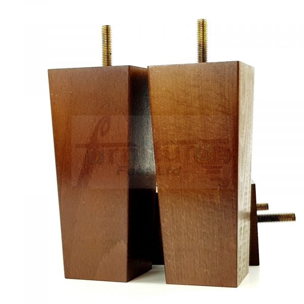 Square Wood Legs Replacement Furniture Feet 100 - 240mm High M8 Dark Oak - Image 8