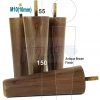 4x WOOD REPLACEMENT FURNITURE CHAIR LEG M10(10mm) TAPERED SETTEE FEET 150mm HIGH - Image 11