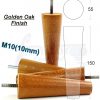 4x WOOD REPLACEMENT FURNITURE CHAIR LEG M10(10mm) TAPERED SETTEE FEET 150mm HIGH - Image 20