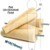 4x WOOD REPLACEMENT FURNITURE CHAIR LEG M10(10mm) TAPERED SETTEE FEET 150mm HIGH - Image 30