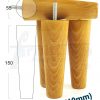 4x WOOD REPLACEMENT FURNITURE CHAIR LEG M10(10mm) TAPERED SETTEE FEET 150mm HIGH - Image 27