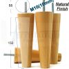 4x WOOD REPLACEMENT FURNITURE CHAIR LEG M10(10mm) TAPERED SETTEE FEET 150mm HIGH - Image 24