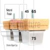 4x Wood Furniture Sofa Leg M8 Replacement Chair, Settee Feet & Slipper Cup 75mm - Image 13
