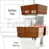 4x Wood Furniture Sofa Leg M8 Replacement Chair, Settee Feet & Slipper Cup 75mm - Image 11