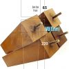 Square Wood Legs Replacement Furniture Feet 100 - 240mm High M8 Dark Oak - Image 14