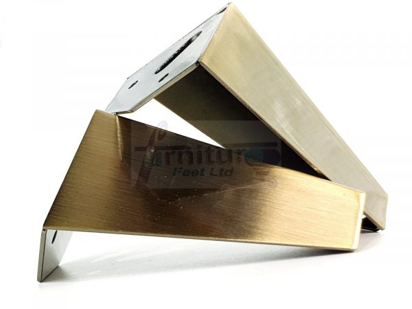 4 Brushed Brass Metal Legs 125mm High Replacement Feet Cabinet Sofa Chair Stool - Image 10