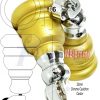 4x WOOD FURNITURE LEGS M8 REPLACEMENT CHROME CAULDRON CASTOR FEET 165mm HIGH - Image 22