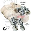 4x WOOD FURNITURE LEGS M8 REPLACEMENT CHROME CAULDRON CASTOR FEET 165mm HIGH - Image 37
