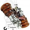 4x WOOD FURNITURE LEGS M8 REPLACEMENT CHROME CAULDRON CASTOR FEET 165mm HIGH - Image 40