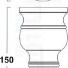 4 Castor Wood Furniture Sofa Legs M8 Replacment Chairs Settees Feet 150mm High - Image 3