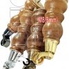 4x Turned Wood Furniture Sofa Legs M8 Replacement Feet With Castors 215mm High