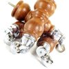 4x Turned Wood Furniture Sofa Legs M8 Replacement Feet With Castors 215mm High - Image 20