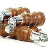 4x Turned Wood Furniture Sofa Legs M8 Replacement Feet With Castors 215mm High - Image 13
