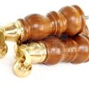 4x Turned Wood Furniture Sofa Legs M8 Replacement Feet With Castors 215mm High - Image 18