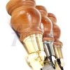 4 Turned Wood Castor Legs 150mm High Chair Beds Sofa Furniture Feet Dark Oak M8 - Image 6