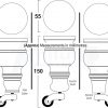 4 Turned Wood Castor Legs 150mm High Chair Beds Sofa Furniture Feet Dark Oak M8 - Image 10