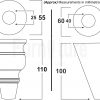 4x Wood Furniture Feet 2 With Brass Slipper Cup M8 Chair Sofa Settee Legs 110mm - Image 3