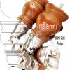 4 Turned Wood Castor Legs 150mm High Chair Beds Sofa Furniture Feet Dark Oak M8 - Image 24