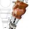4 Turned Wood Castor Legs 150mm High Chair Beds Sofa Furniture Feet Dark Oak M8 - Image 15
