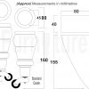 2x Wooden Castor Furniture Sofa Legs & 2x Curved M8 Chair Settee Feet 160mm High - Image 3
