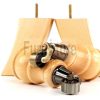 2x Wooden Castor Furniture Sofa Legs & 2x Curved M8 Chair Settee Feet 160mm High - Image 9