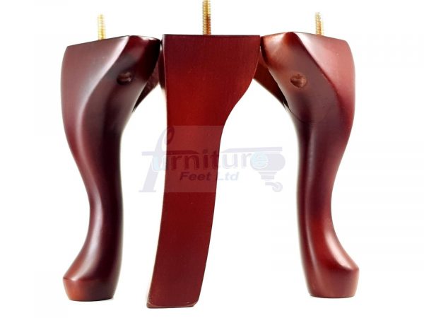 4 Furniture Legs 2x Curved Feet 2x Queen Anne 200mm Sofa Settee Chair Bed M8 - Image 8